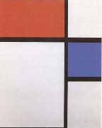 Composition No II Composition with Blue and Red (mk09) Piet Mondrian